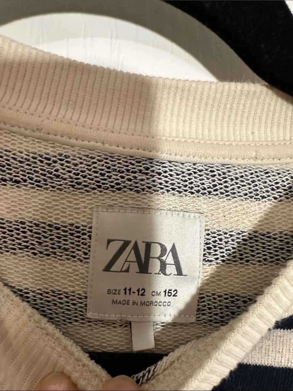 Zara Ivory and black Striped Crewneck Sweater - Picture 3 of 4